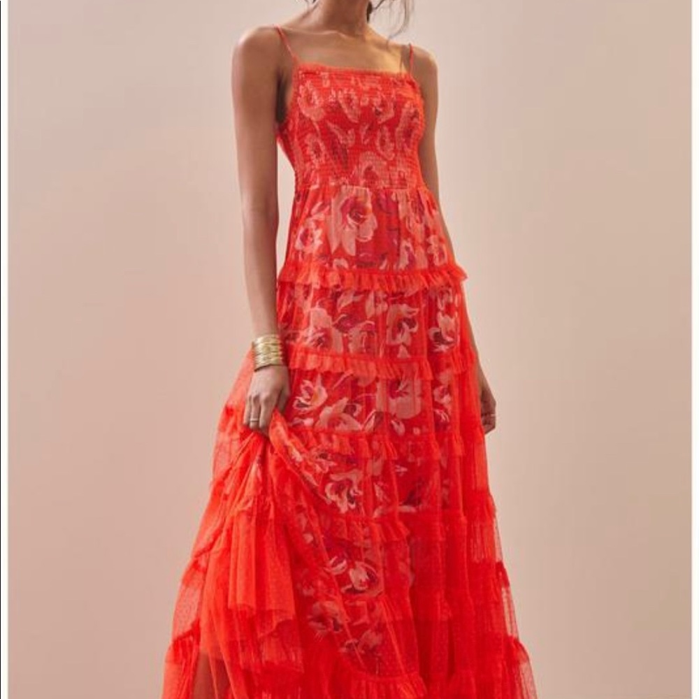 Tiered Tulle Maxi Dress
